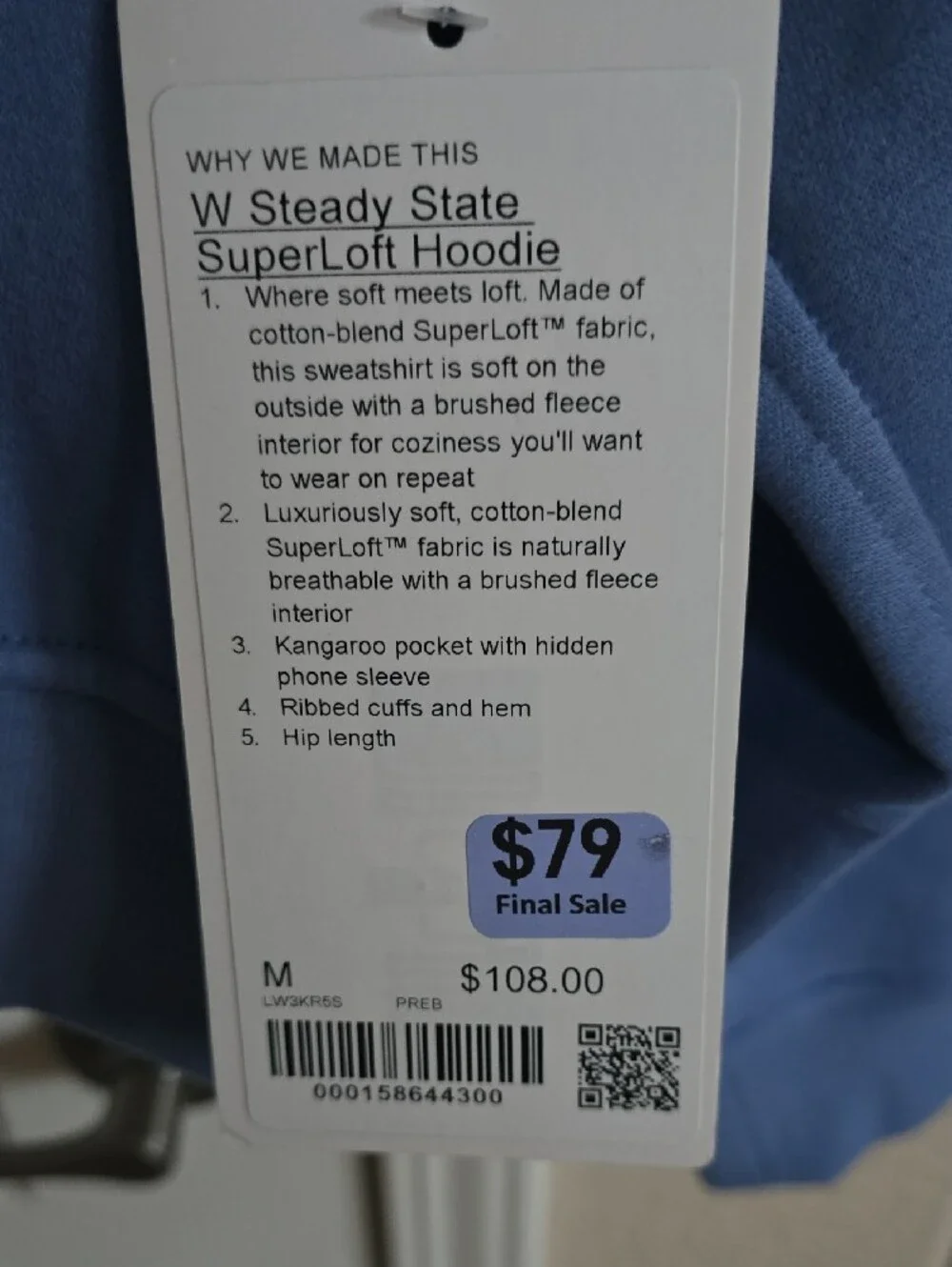 Lululemon Steady State Superloft Hoodie M